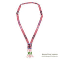 NATIVE AMERICAN SEED BEADS NECKLACE / WHIRLING LOG...