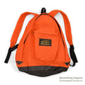 1970's EDDIE BAUER ORANGE NYLON/LEATHER RUCK SACK...