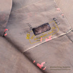 1950's GRAY/PINK JOCKEY PRINT S/S SHIRT ... M