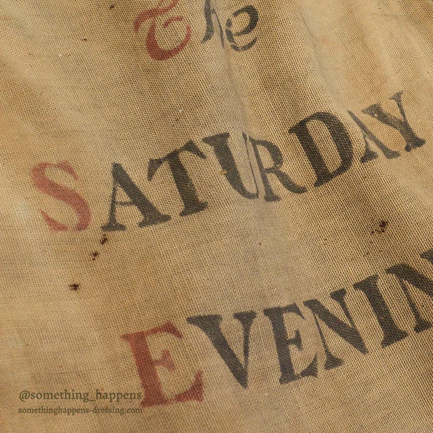 OLD THE SATURDAY EVENING POST DELIVERY BAG / RARE...