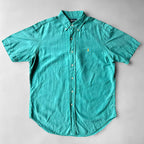 1990's POLO RALPH LAUREN LINEN/SILK S/S SHIRT ... M