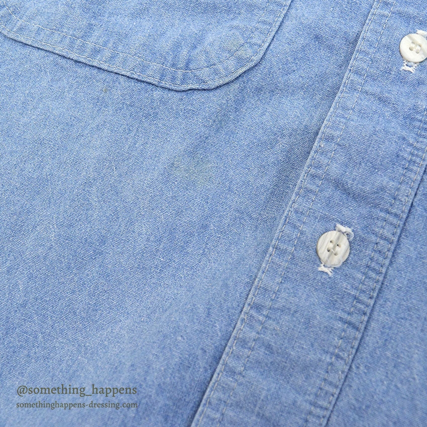 1980's FIVE BROTHER CHAMBRAY SHIRT...L