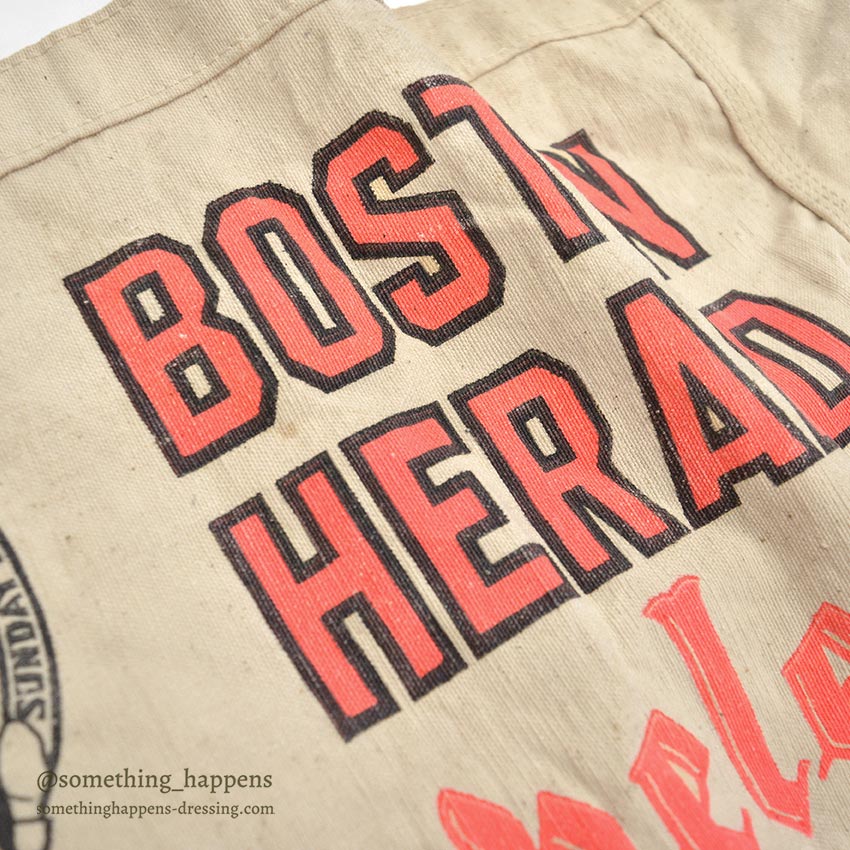 ~1960's BOSTON HERALD / NEWS PAPER BAG...