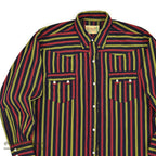 1950's GLENGARIFF BLACK & STRIPES WESTERN SHIRT...