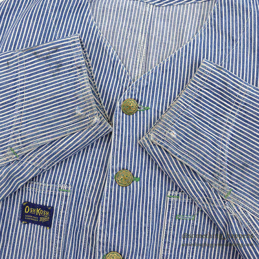 1950's OSHKOSH HICKORY STRIPE ENGINEER JACKET...