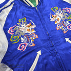 1950's DEADSTOCK JAPAN SOUVENIR JACKET スカジャン 顔虎 / 鳥居 TTSジッパー ...