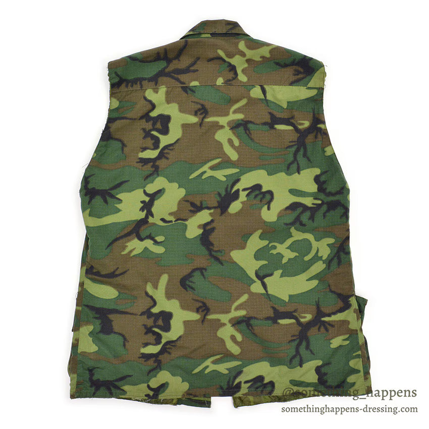1960's USARMY ERDL JUNGLE FATIGUE VEST PONCHO LINER / VIETNAM THEATER MADE...
