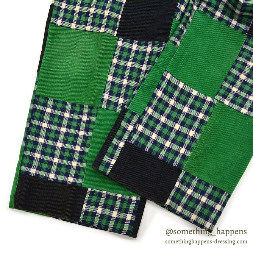 1970's OLD PATCHWORK CORDUROY PANTS...W36/L26