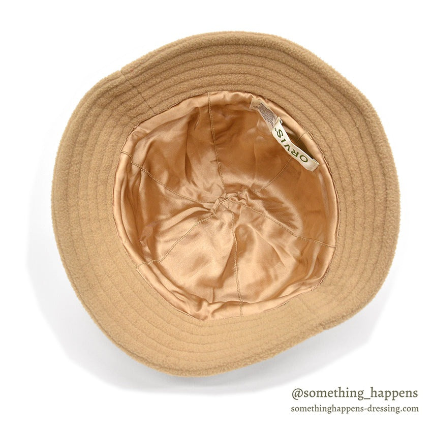ORVIS BEIGE FLEECE BUCKET HAT...