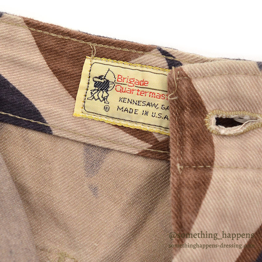1990's BRIGADE QUARTERMASTERS ASAT CAMO PANTS / THICK COTTON... MR