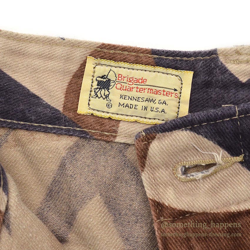 1990's BRIGADE QUARTERMASTERS ASAT CAMO PANTS / THICK COTTON... LR