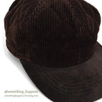 1990's EDDIE BAUER QUILTED CORDUROY CAP / BROWN...