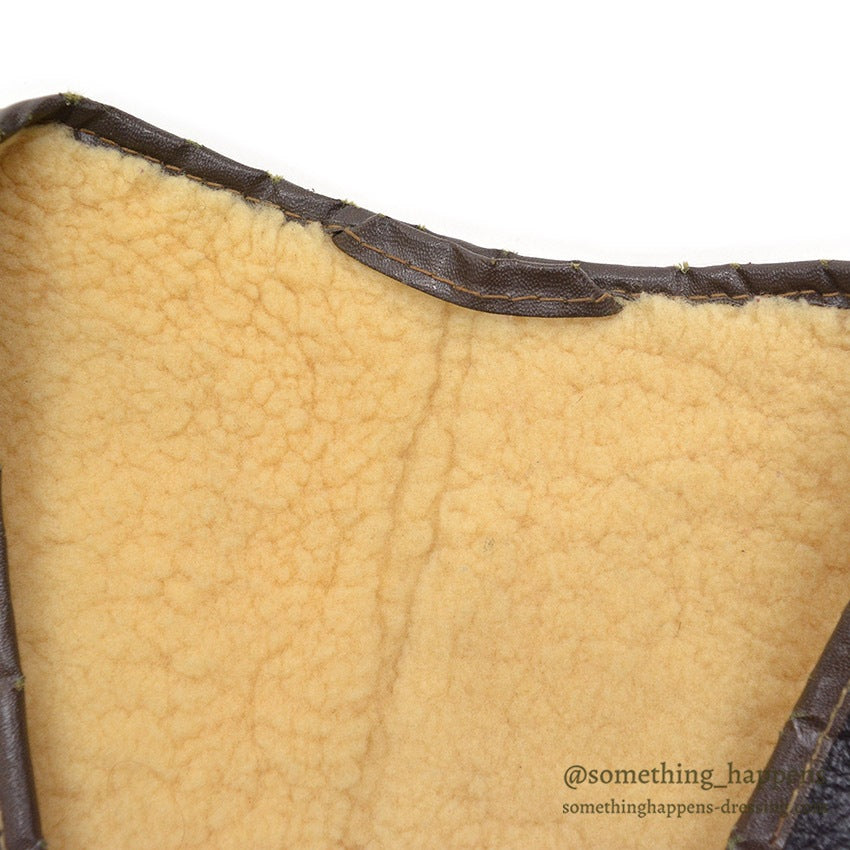 1960's POWR HOUSE SHEARLING WORK VEST...M
