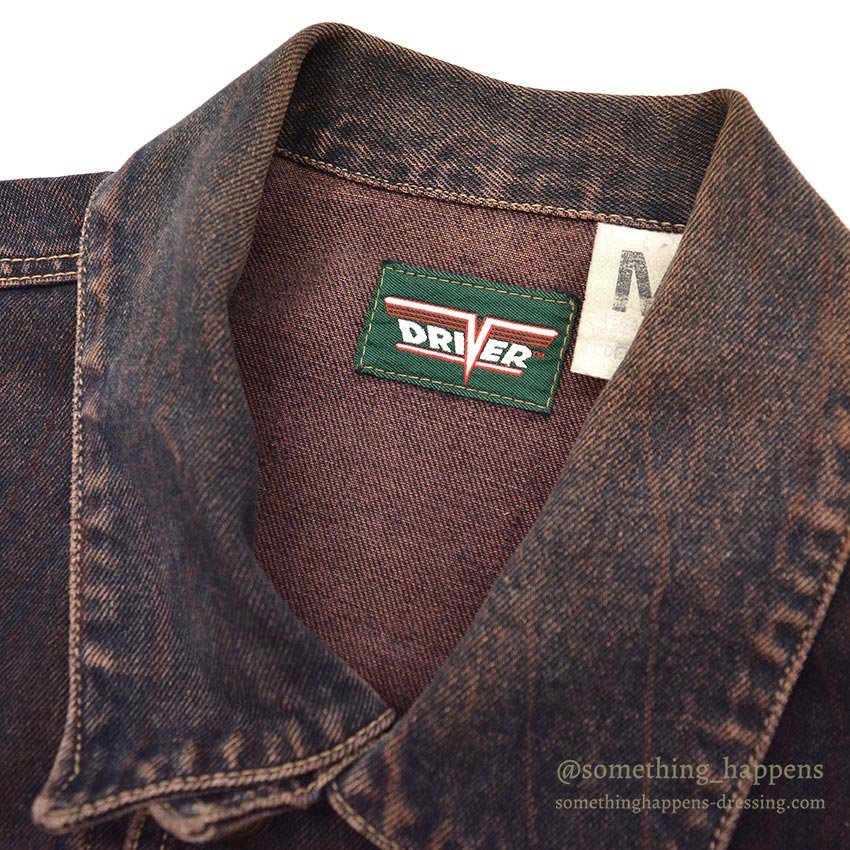 1990's DRIVER DOUBLE-BREASTED DENIM COVERALL...M