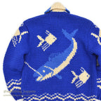 1960's FISH PATTERN COWICHAN SWEATER...