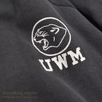 1960's CHAMPION UWM FLOCK PRINT SWEAT SHIRT / BLACK...XL