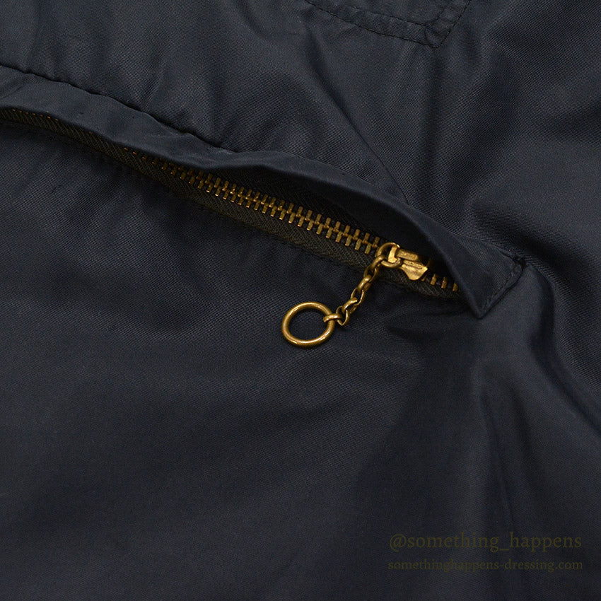 1950's SKI-WELL SEATTLE WOOLEN CO. BLACK NYLON ANORAK PARKA...