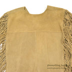 1970's GALLAGHERS SUEDE LEATHER FRINGE PONCHO...S