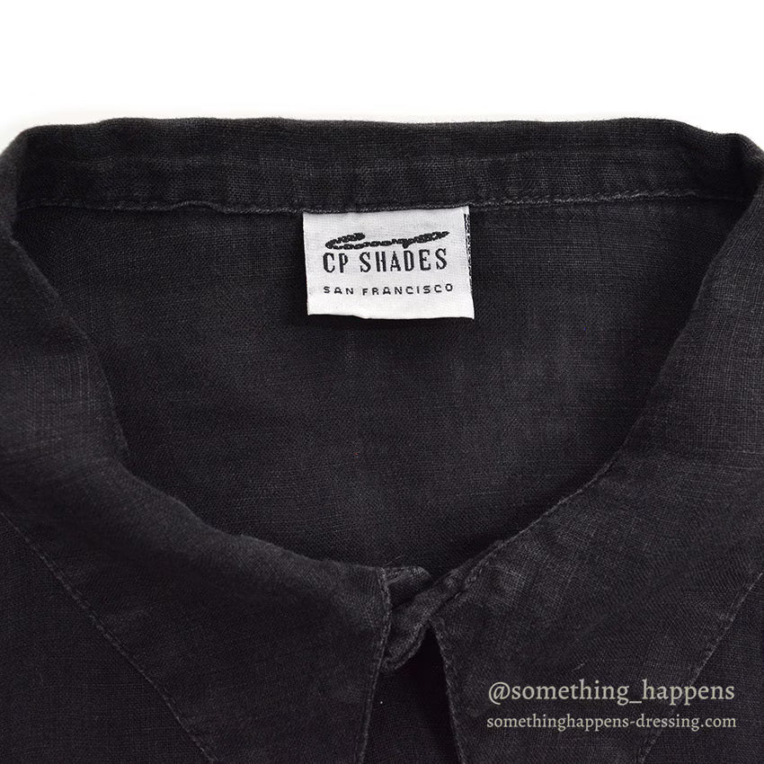 1990's CP SHADES LINEN JACKET / BLACK...M
