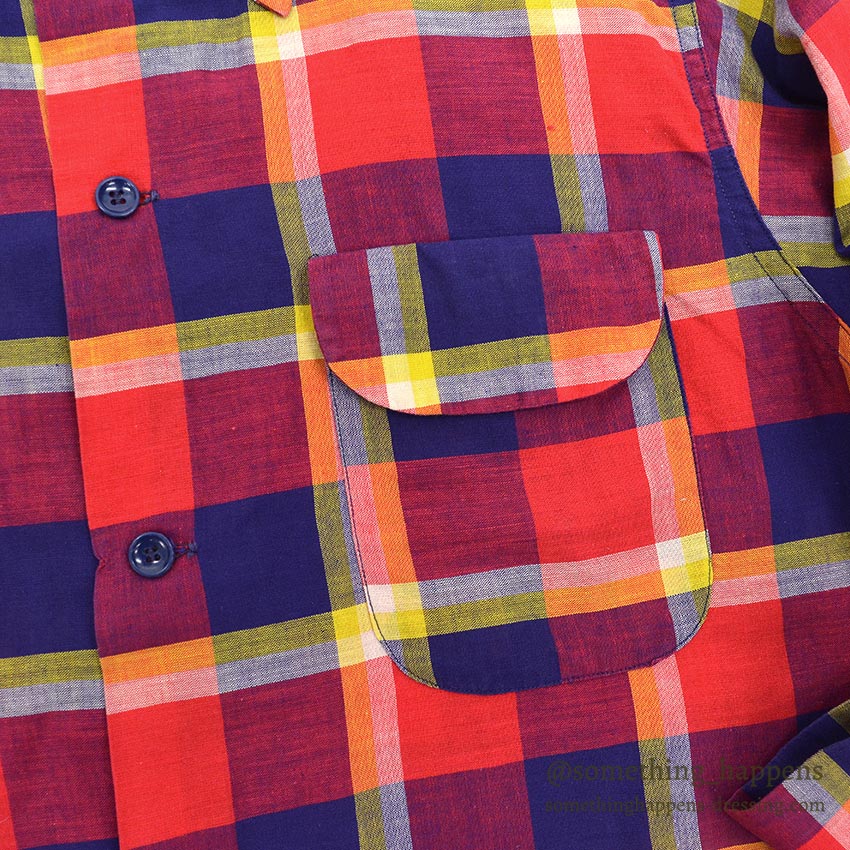 1950's NEW YORKER VIBRANT COLOR PLAID SHIRT ...