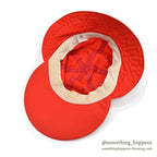 1980's COLUMBIA WIDE BILL CAP WITH SUN VISOR / RED...