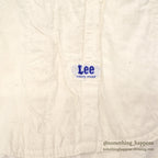 1950's Lee DOUBLE-KNEE OVERALL OFF WHITE / WITH APRON ... W42/L31