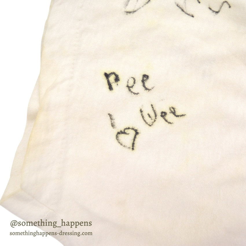 1970's FRUIT OF THE LOOM HAND MESSAGE AND DRAWN T-SHIRT ... M