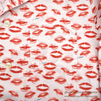1990's J.CREW KISS PRINT PAJAMA SHIRT / UNUSUAL...L