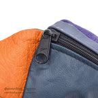 1990's MULTI COLOR PANEL LEATHER FANNY PACK / MADE IN USA...