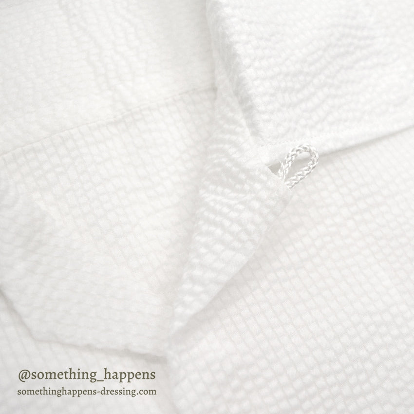 1960's DEADSTOCK TOWNCRAFT NYLON SEERSUCKER S/S SHIRT / WHITE ... L