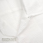 1960's DEADSTOCK TOWNCRAFT NYLON SEERSUCKER S/S SHIRT / WHITE ... L