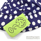 1970's DEADSTOCK MIDWAY POLKA DOTS HAT / NAVY...L