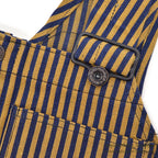 1940's DEADSTOCK PAYDAY WW2 BROWN EXPRESS STRIPED OVERALL / HIGH BACK ... W36/L30