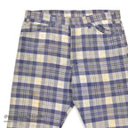 1960's INDIA MADRAS 5 POCKETS COTTON PANTS / TAPERED LEG ... W35/L29
