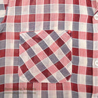 1950's MAYCREST SMALL BLOCK PLAID MESH SHIRT / UNUSUAL WEAVE ... M
