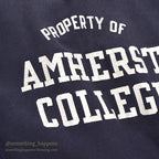 ~1970's CHAMPION PROPERTY OF AMHERST COLLEGE REVERSE WEAVE SWEAT SHIRT / NAVY ... XL