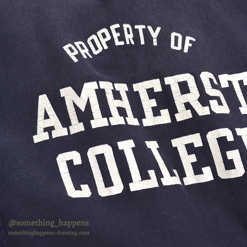 ~1970's CHAMPION PROPERTY OF AMHERST COLLEGE REVERSE WEAVE SWEAT SHIRT / NAVY ... XL