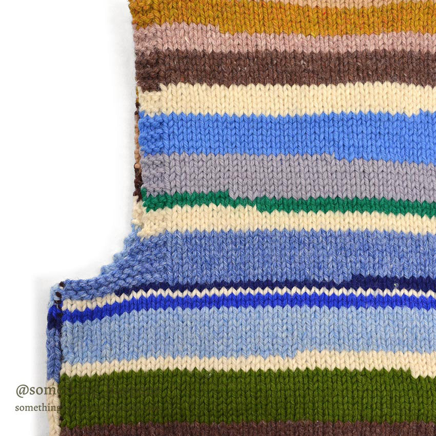 1960's~ MULTI COLOR HOME MADE COWICHAN VEST ...