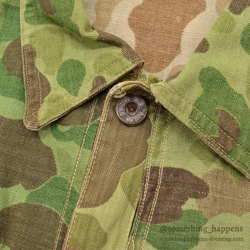 1940's U.S.M.C. WW2 P-44 DUCK HUNTER CAMO TWO-TONE HBT JACKET / MINT CONDITION ... 38