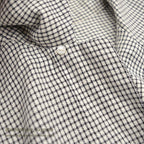 1950's BLACK / WHITE PLAID PULLOVER RAYON SHIRT...