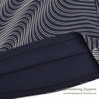 1990's ANDAZIA KILLER WAVE PATTERN ART T-SHIRT / NAVY ... L