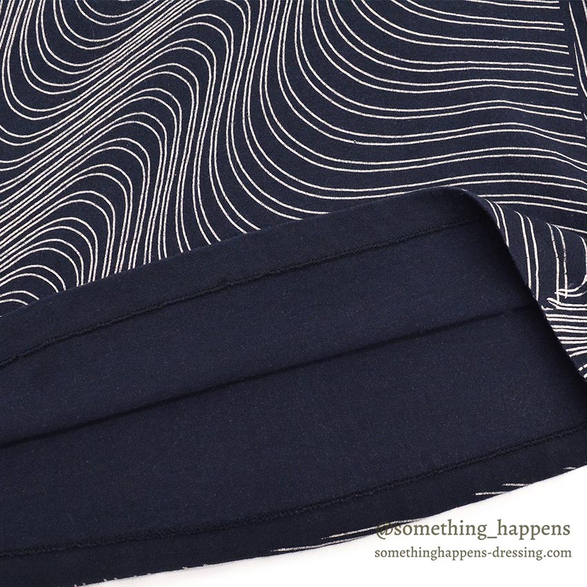 1990's ANDAZIA KILLER WAVE PATTERN ART T-SHIRT / NAVY ... L