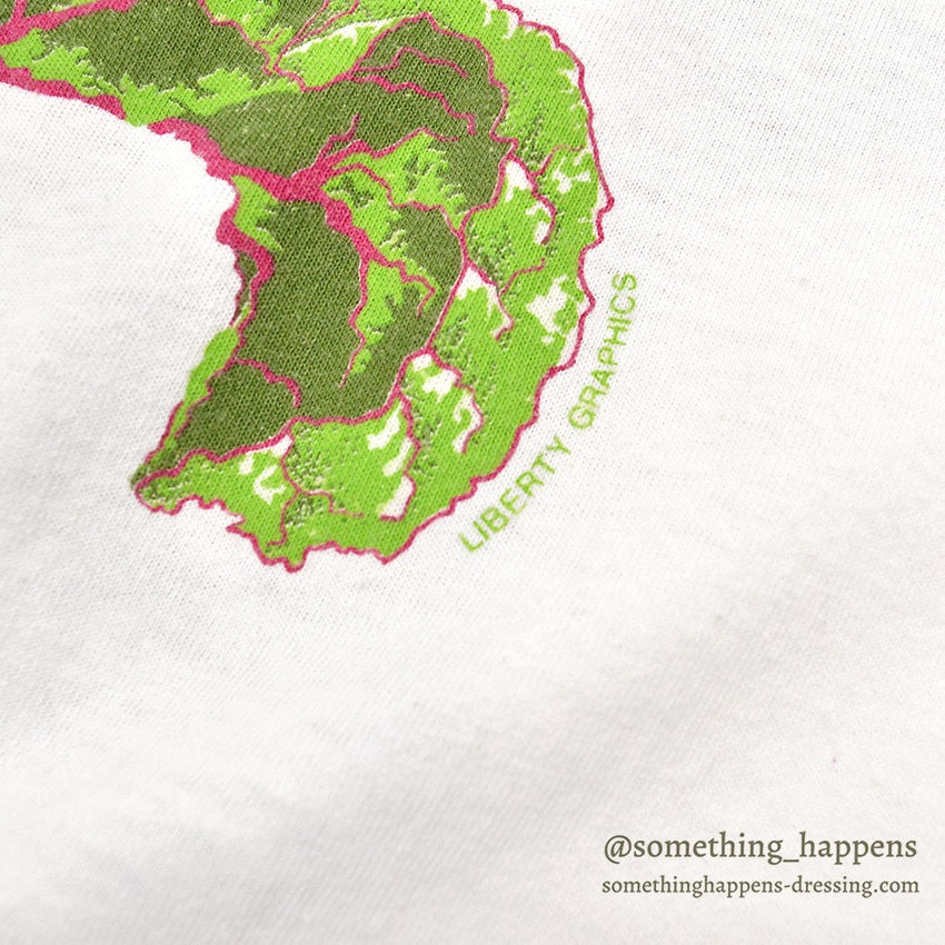 1990's HANES BEET PRINT T-SHIRT...L