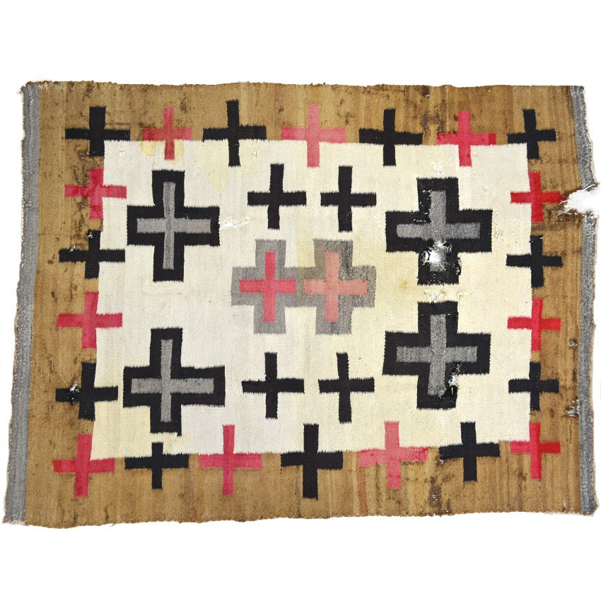 ~1930s Navajo Rug, Cross Pattern, Rare Pattern, 118cm x 159cm...