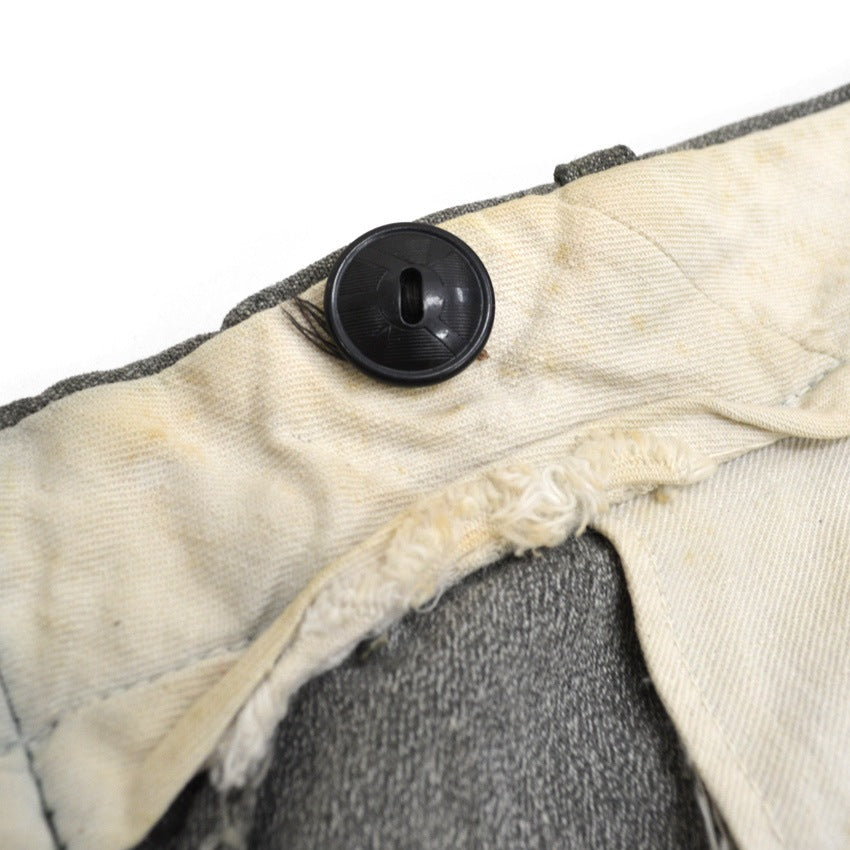 〜50's ごま塩 ブラックシャンブレー ワークパンツ... 実寸 W34×L28
