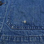 1940s US Navy Shawl Collar Denim Jacket with Stencil...