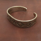 Early'' 1900's Navajo Swastika Ingot Silver Bangle...