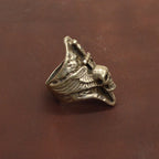 40's~ Skull pilot wings ring ... No. 18