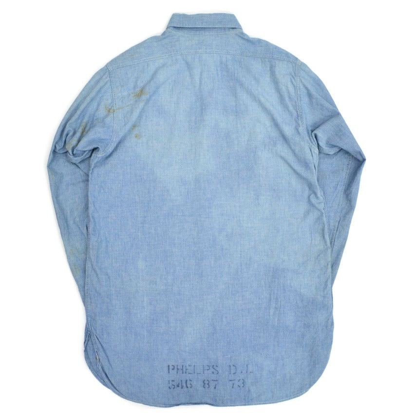 1940s US Navy WWII Chambray Shirt...