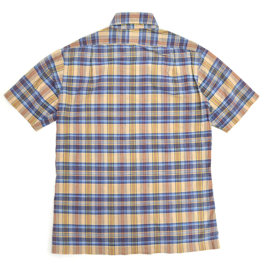 60's Capper & Capper by Hathaway MADRAS Short-Sleeve Shirt ... M